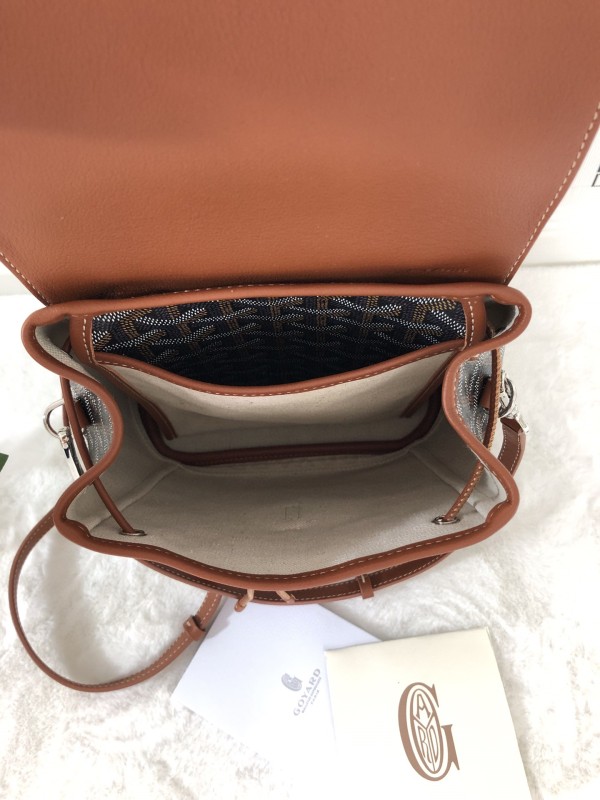 Goyard Alpin Mini Backpack Brown/Pink For Women‎ 9.1in/23cm ALPIN2MINTY33CL33P