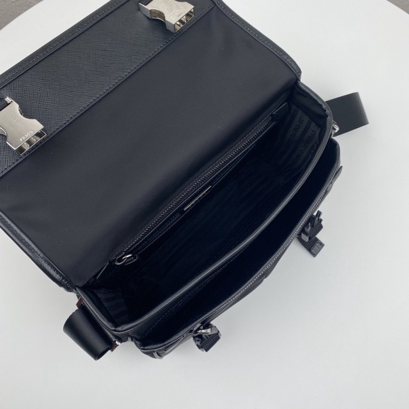 Prada Small Saffiano Shoulder Bag Black For Women 10.2 in / 26 cm