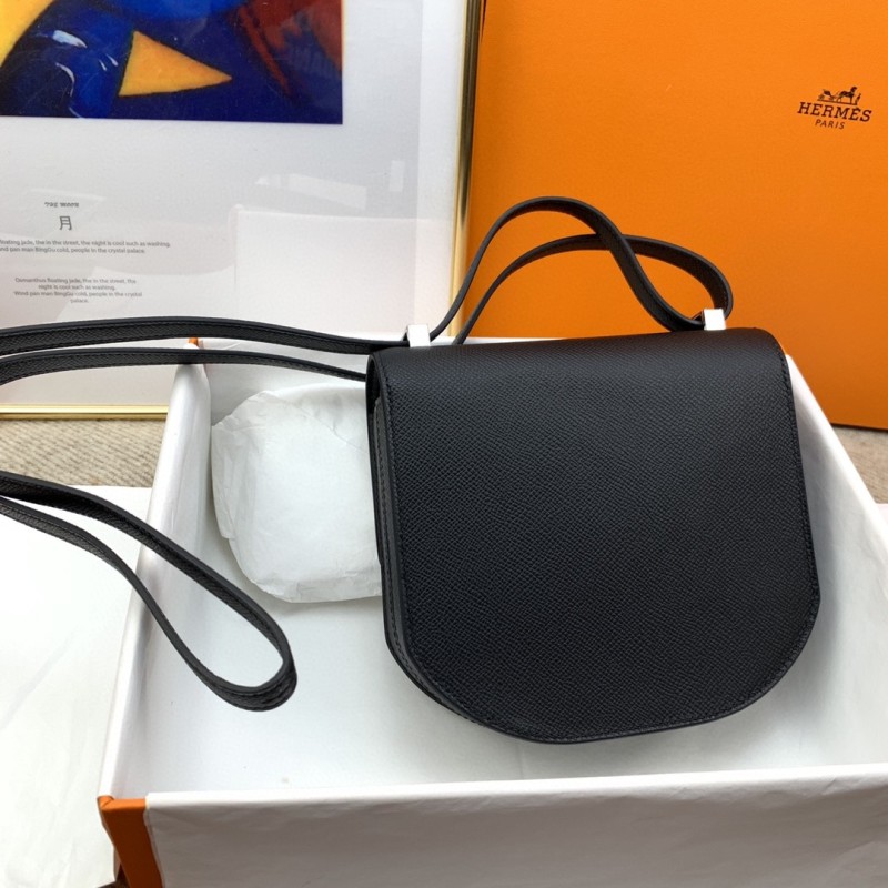 Hermes Mosaique 17 Black, Silver Toned Hardware Bag For Women, Women’s Handbags, Shoulder Bags 6.7in/17cm