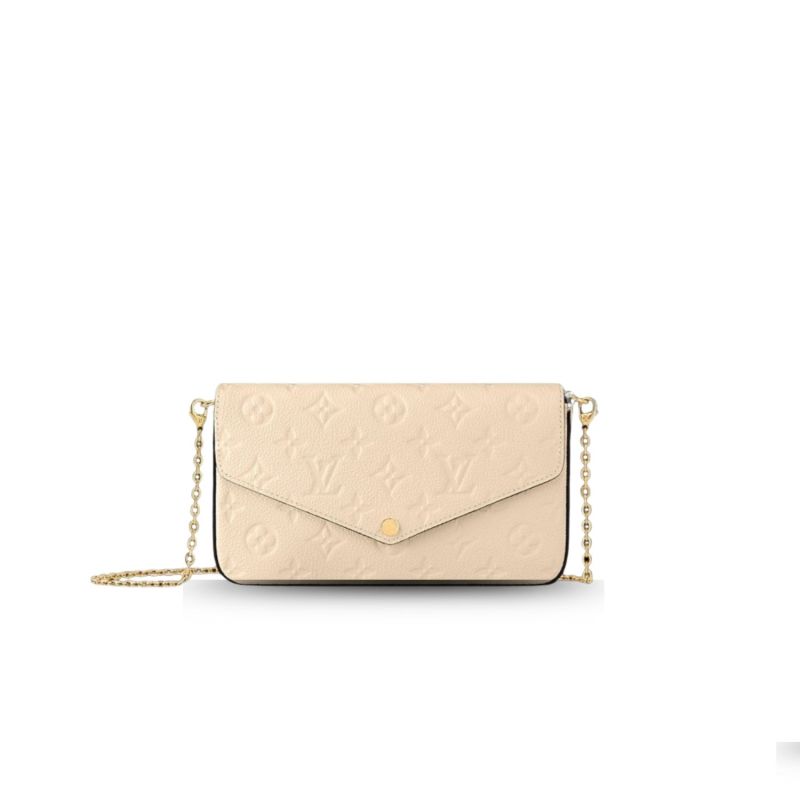 Louis Vuitton Félicie Pochette Monogram Empreinte Cream For Women 21cm/8.3in M82363