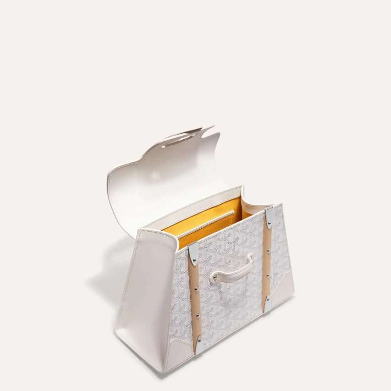 Goyard Saïgon PM White Bag For Women SAIGOBPMLTY50CL50P- 28 Cm/ 11 Inches
