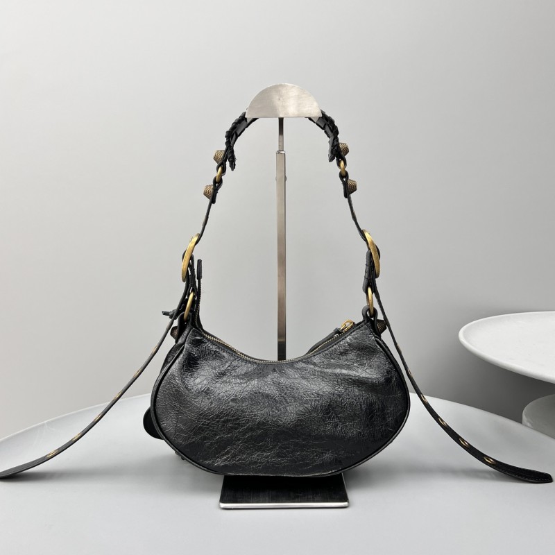Balenciaga Le Cagole Shoulder Bag Black For Women‎ 10in25.5cm