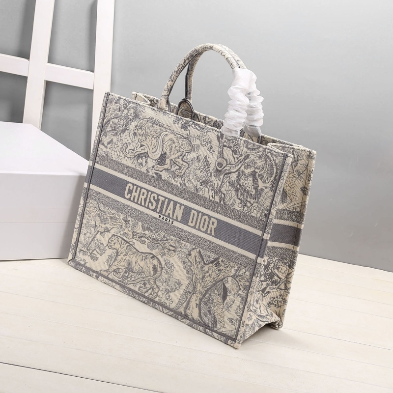 Christian Dior Medium Dior Book Tote Bag By Maria Grazia Chiuri Grey For Women 14in/36cm CD M1296ZTDT_M932
