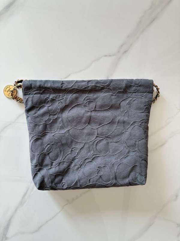 Chanel 22 Small Handbag Dark Blue/ Dark Grey For Women 37cm / 14.4in AS3260
