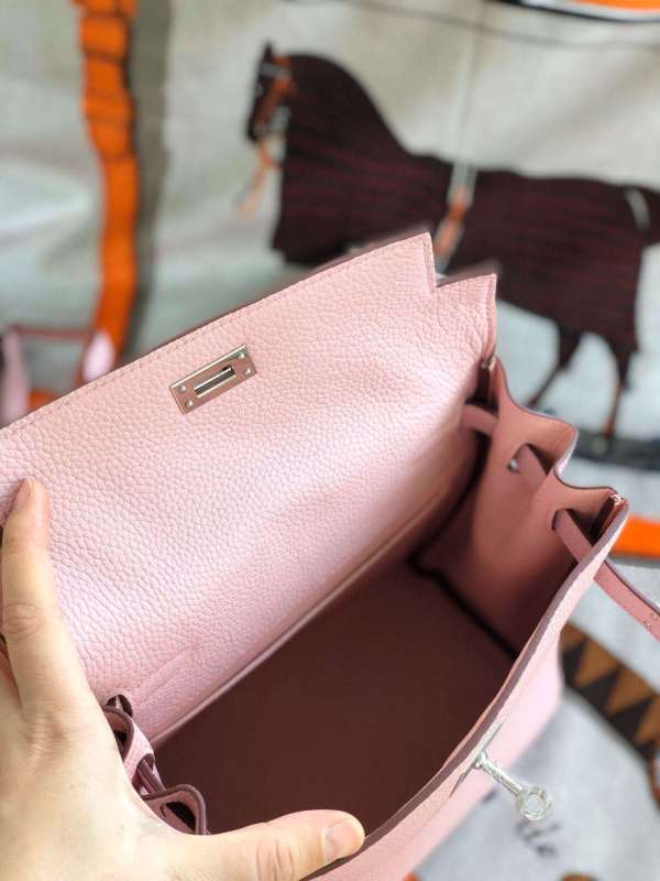 Hermes Kelly Danse II Bag Swift Yellow/Black/Brown/Pink/Red For Women 22cm / 8.7in