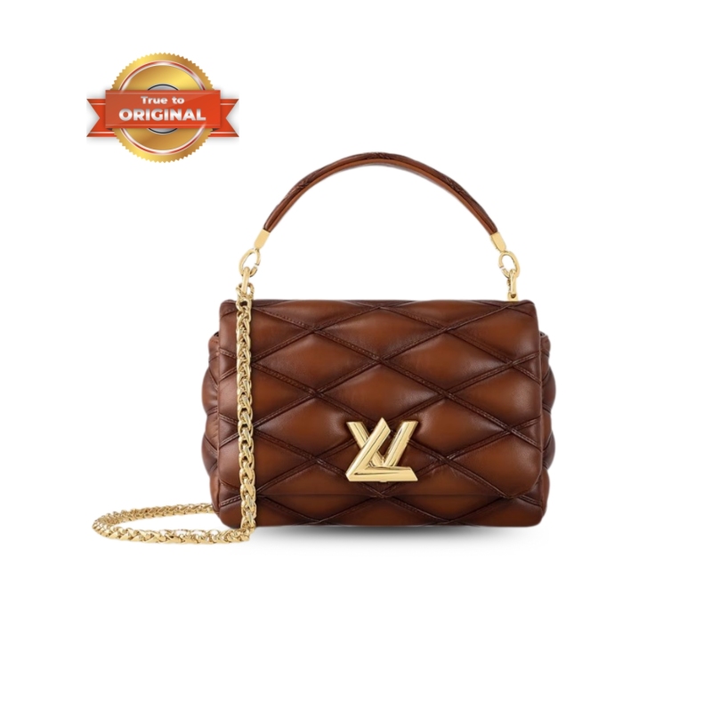 [True-to-ORIGINAL] Louis Vuitton GO-14 MM Handbag Tan For Women 23cm/9.1in M23601