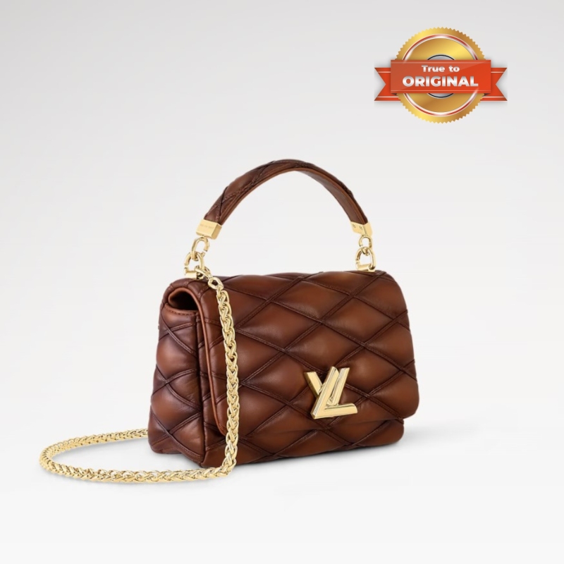 [True-to-ORIGINAL] Louis Vuitton GO-14 MM Handbag Tan For Women 23cm/9.1in M23601