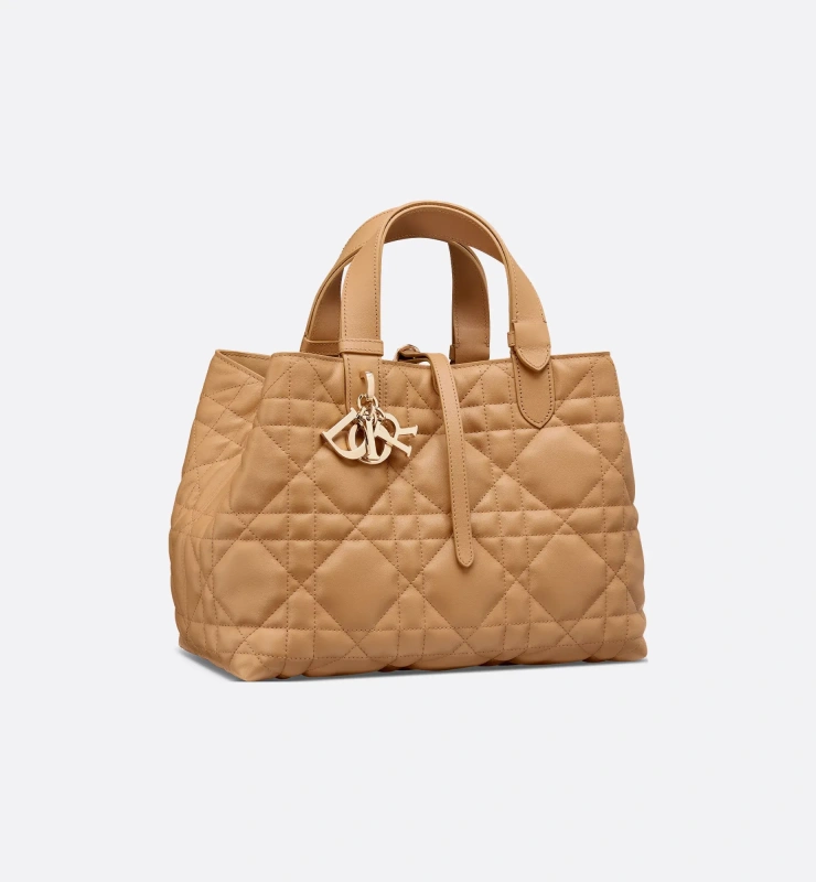 Medium Dior Toujours Bag Desert Taupe Macrocannage Calfskin Reference: M2821OSNW_M59U