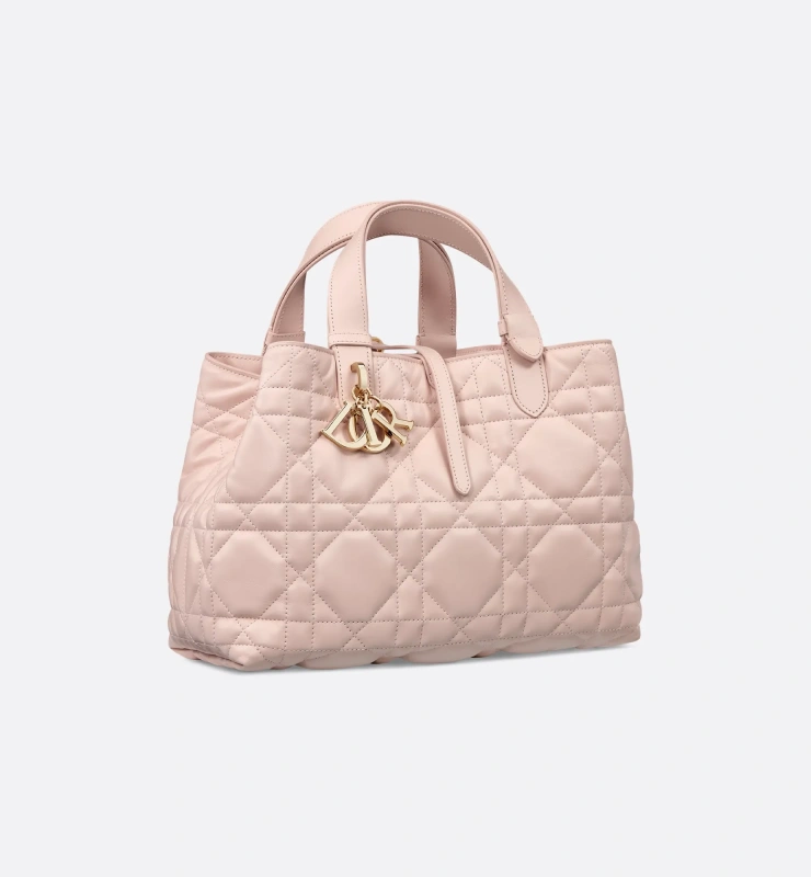 Medium Dior Toujours Bag Desert Taupe Macrocannage Calfskin Reference: M2821OSNW_M59U