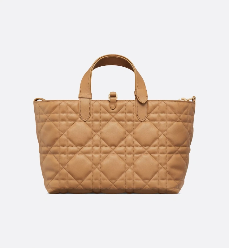 Medium Dior Toujours Bag Desert Taupe Macrocannage Calfskin Reference: M2821OSNW_M59U