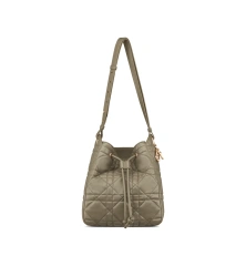 Clay Green Macrocannage Lambskin