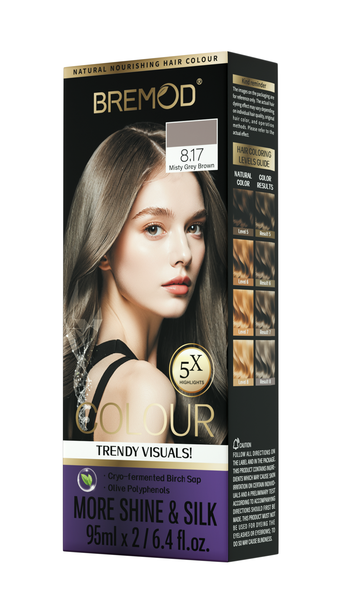 Natural nourishing colour 8.17Misty Grey brown