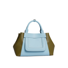 Sac à main Color Block : sac à poignée supérieure et sac à bandoulière en cuir végétalien