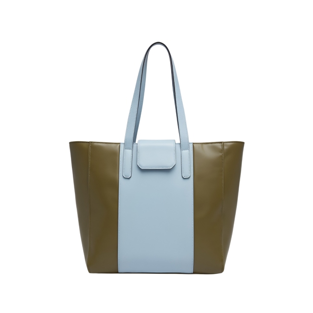 Torba typu tote w bloki kolorów: torba robocza ze skóry wegańskiej