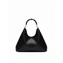 Женская сумка-хобо с бамбуковой ручкой