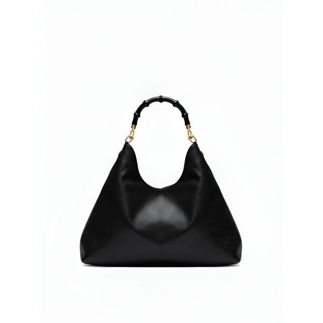 Женская сумка-хобо с бамбуковой ручкой