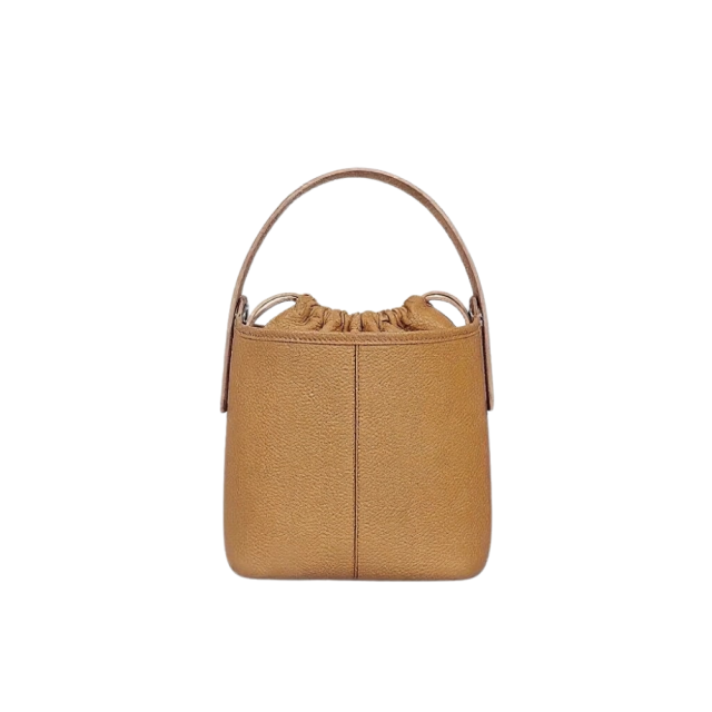 Torba typu wiadro z prawdziwej skóry o miękkiej fakturze