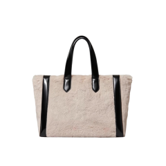 POMARAŃCZOWA GWIAZDA | Pluszowa, skórzana torba pod pachę