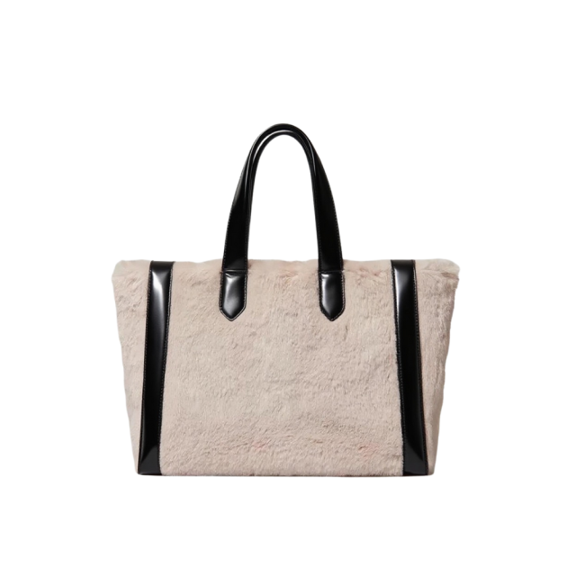 POMARAŃCZOWA GWIAZDA | Pluszowa, skórzana torba pod pachę