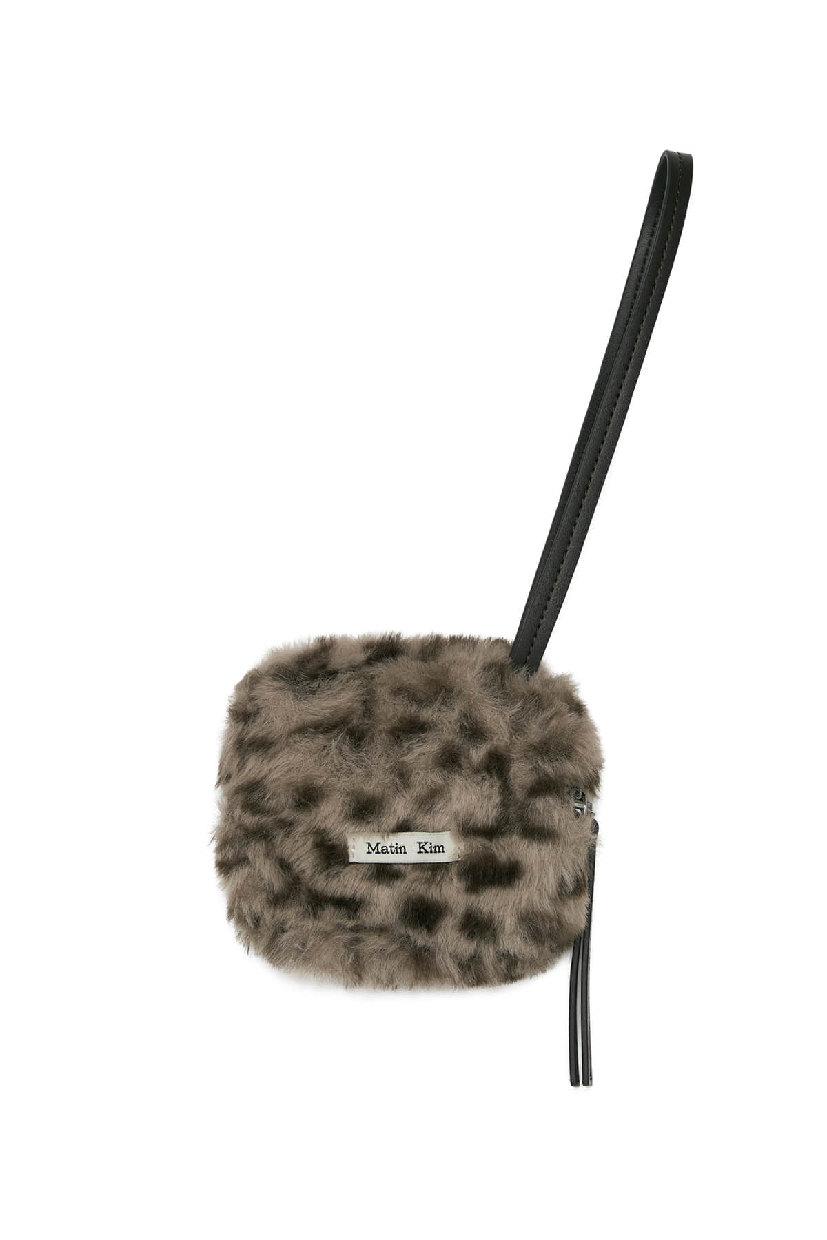 MATIN KIM--LEOPARD MINI POUCH IN GREY,MATIN KIM