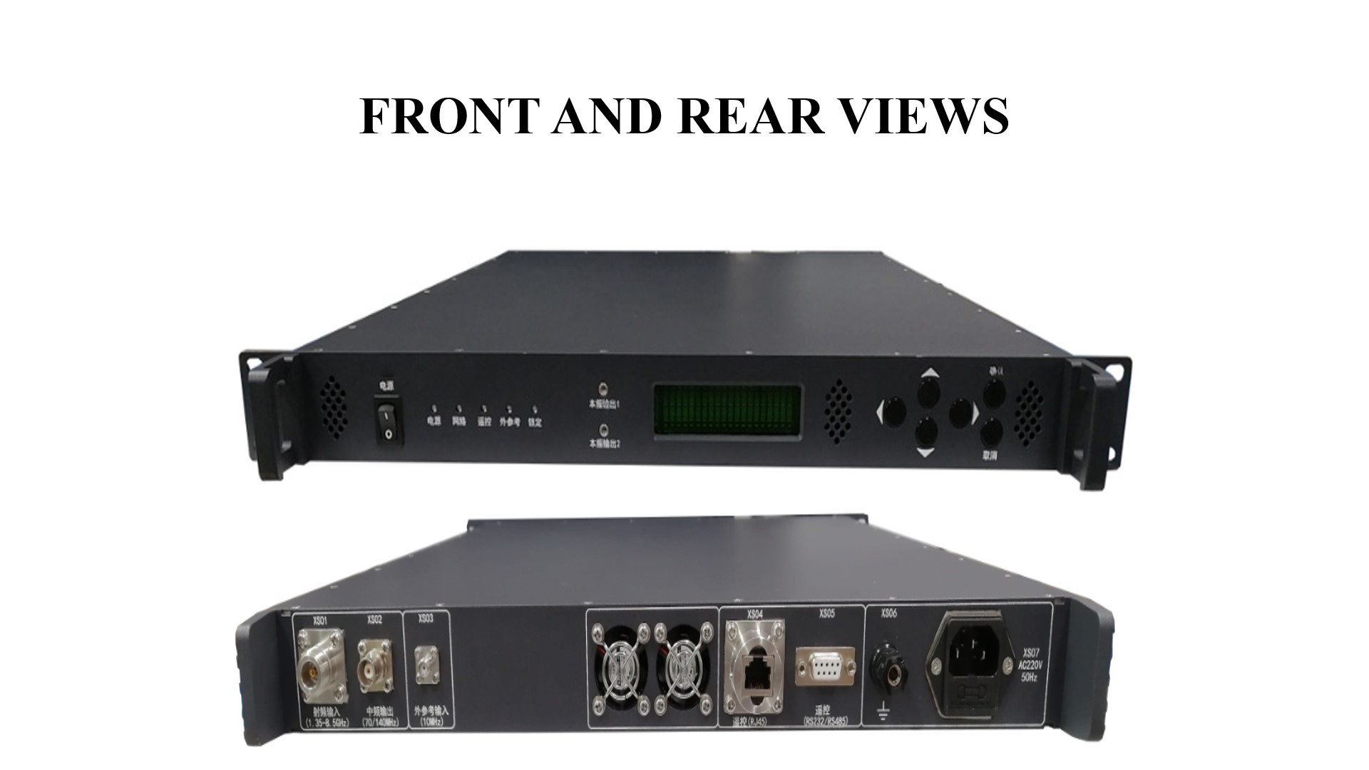 X-Band Down-Converter in 19’’ chassis