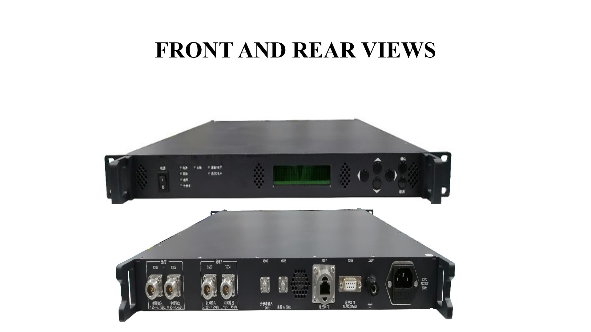 X-Band Down-Converter in 1U 19’’ chassis