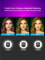 Full HD 60FPS ring light live streaming privacy shutter webcam 866Pro