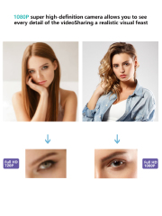 Full HD 60FPS ring light live streaming privacy shutter webcam 866Pro