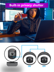 Full HD 60FPS ring light live streaming privacy shutter webcam 866Pro