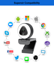 Full HD 30FPS ring light webcam 963