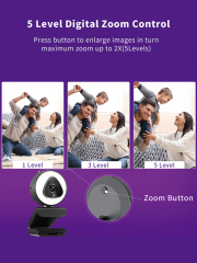 Full HD 30FPS ring light webcam 963