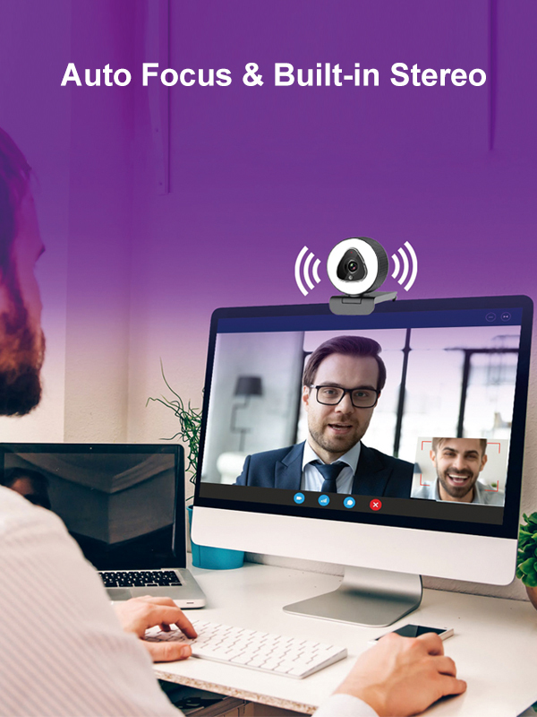 Full HD 30FPS ring light webcam 963