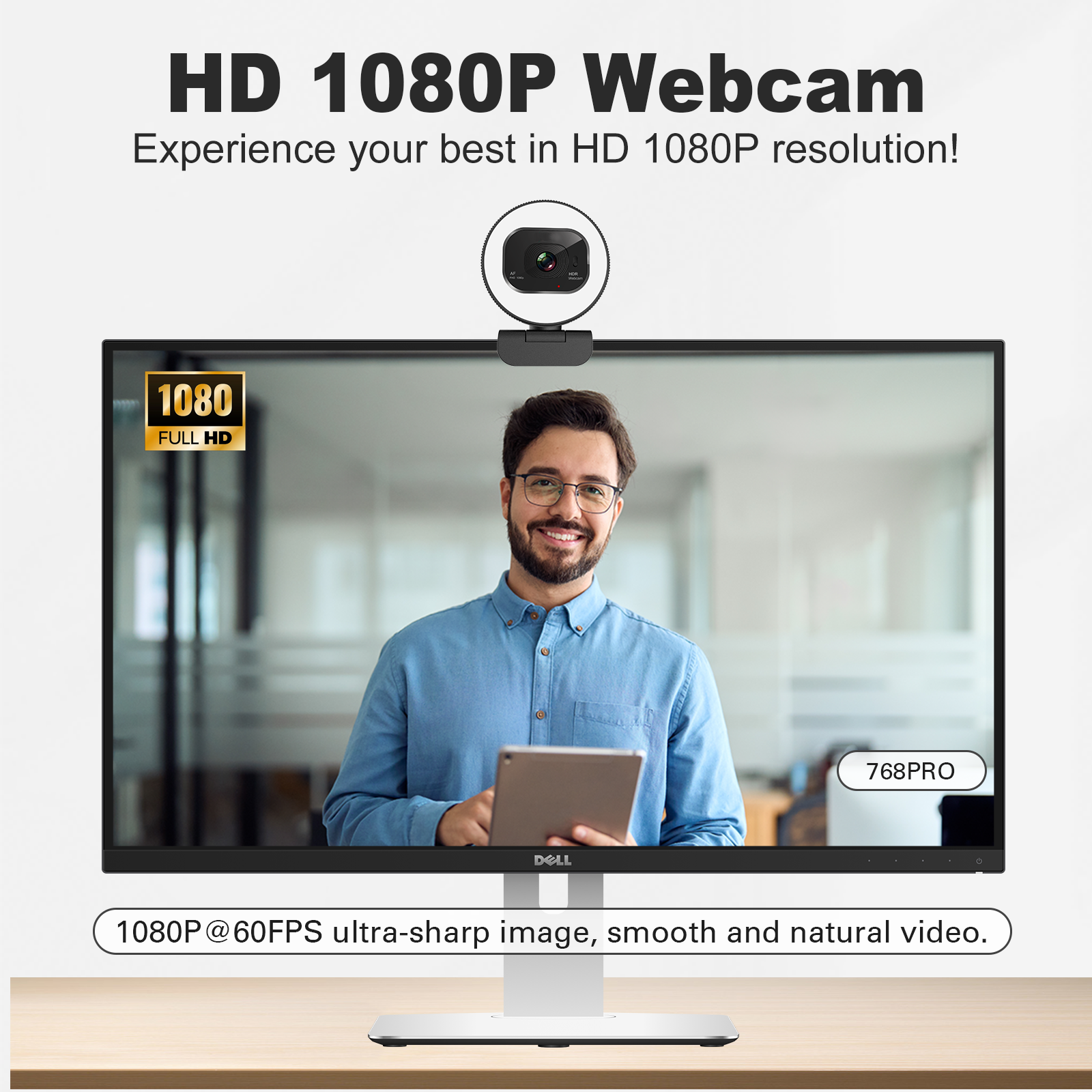 2K ring light Live streaming webcam 768Pro