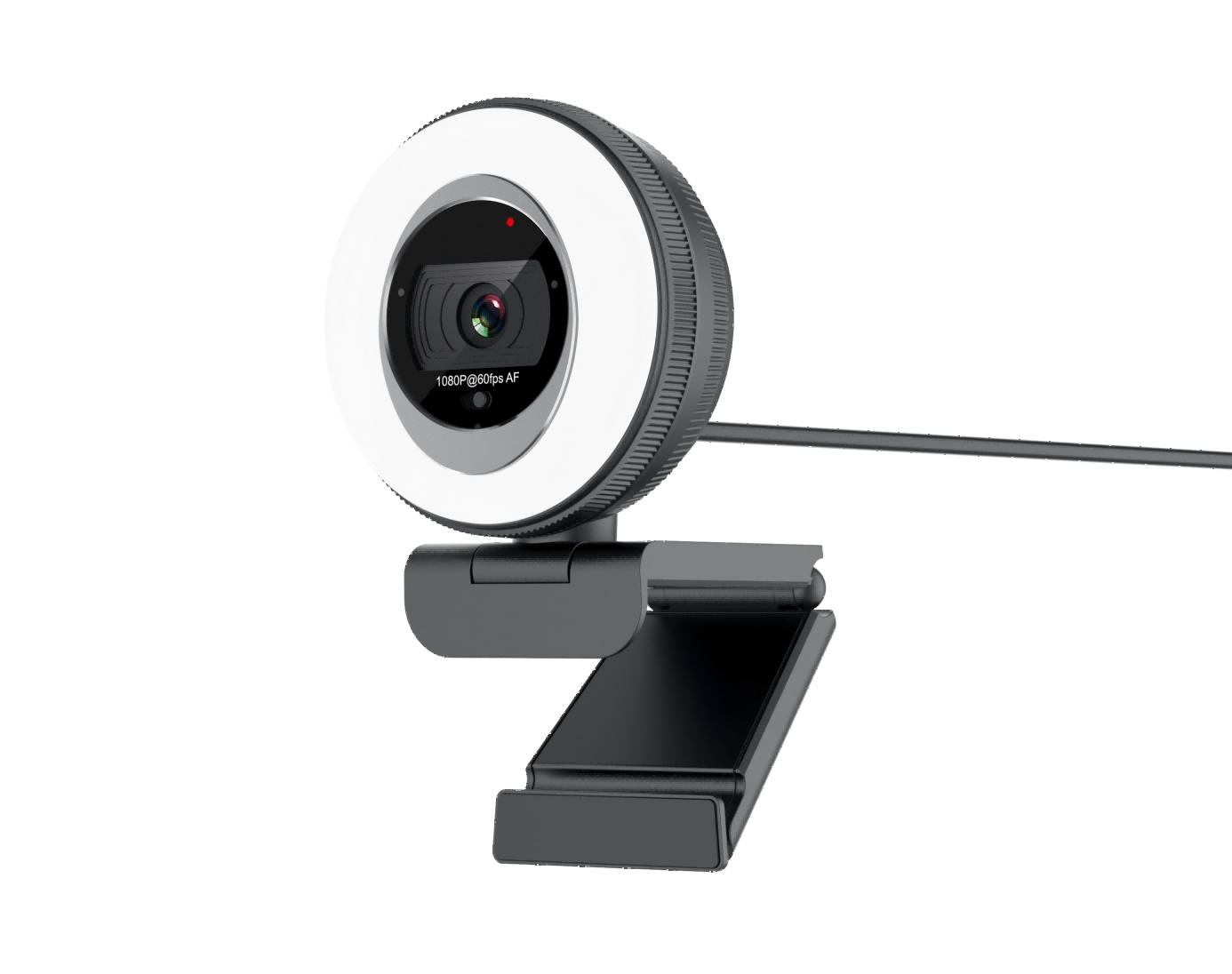 1080P 60FPS Autofocus Webcam with Touch Fill Light for Professional Video Calls