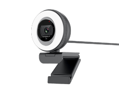 1080P 60FPS Autofocus Webcam with Touch Fill Light for Professional Video Calls
