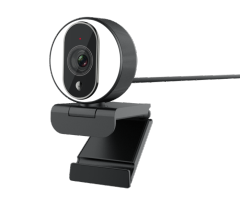 1080P Autofocus Webcam with Fill Light and Noise Reduction Microphone for Video Calls