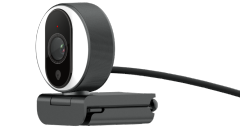 USB Webcam with Fill Light and Microphone for Online Teaching and Streaming