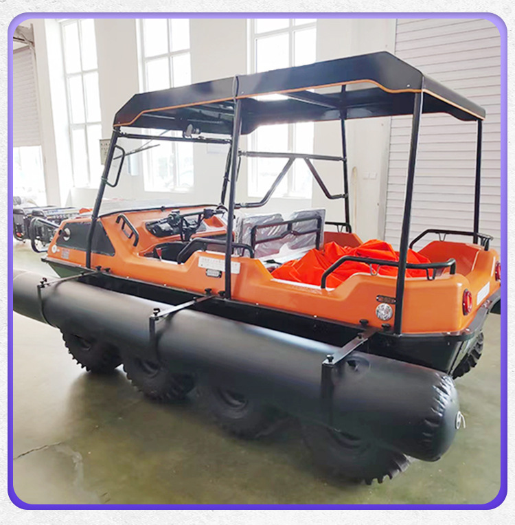 A amphibious rescue vehicle