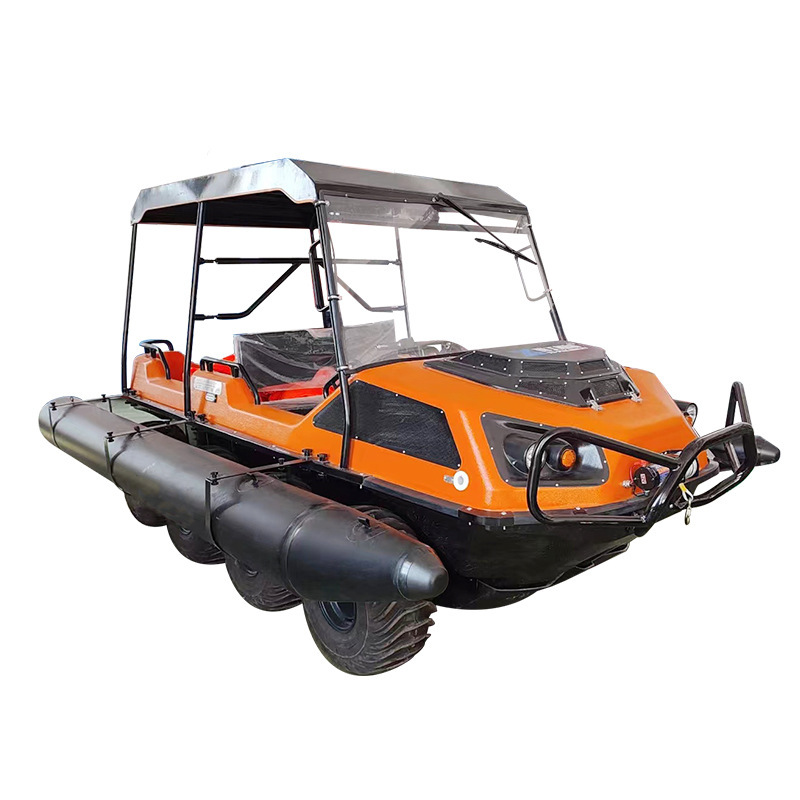 A amphibious rescue vehicle
