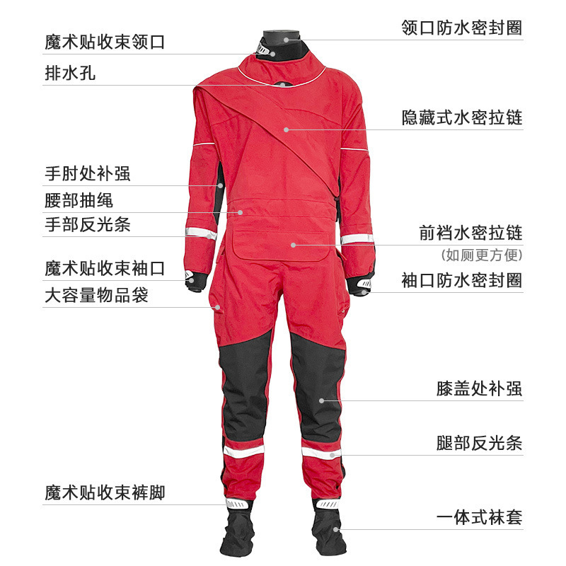 Dry water rescue suit