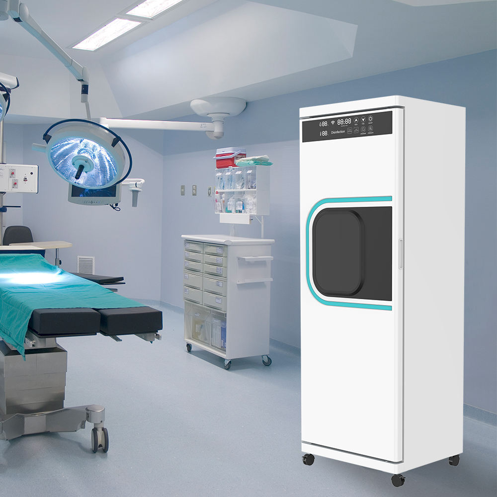 The design of the swivel wheels for the medical disinfection cabinet