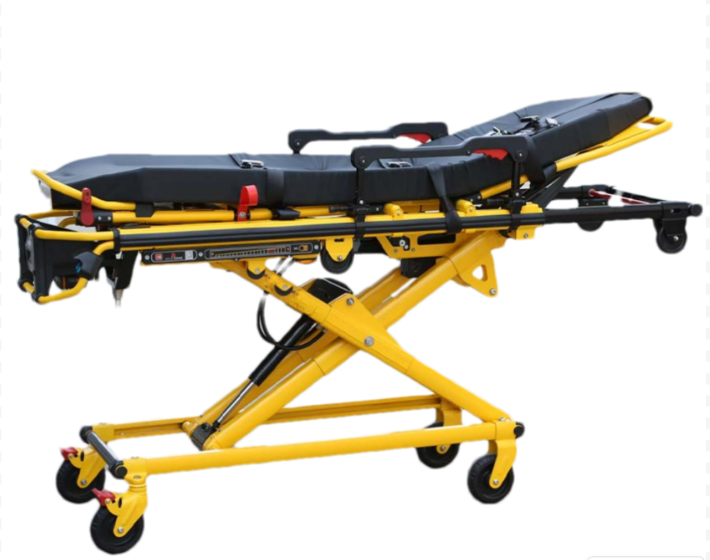 Medical electrically-powered adjustable stretcher, hydraulic emergency stretcher