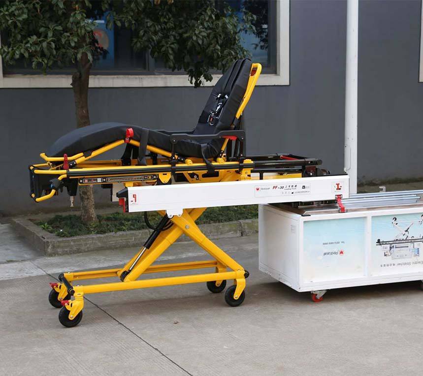 Medical electrically-powered adjustable stretcher, hydraulic emergency stretcher