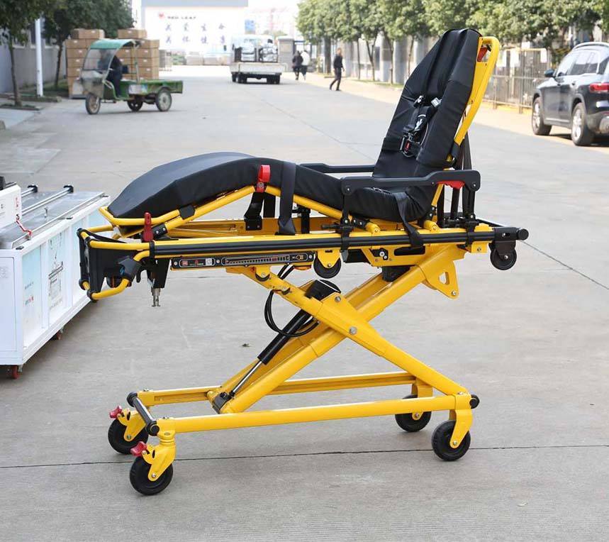 Medical electrically-powered adjustable stretcher, hydraulic emergency stretcher