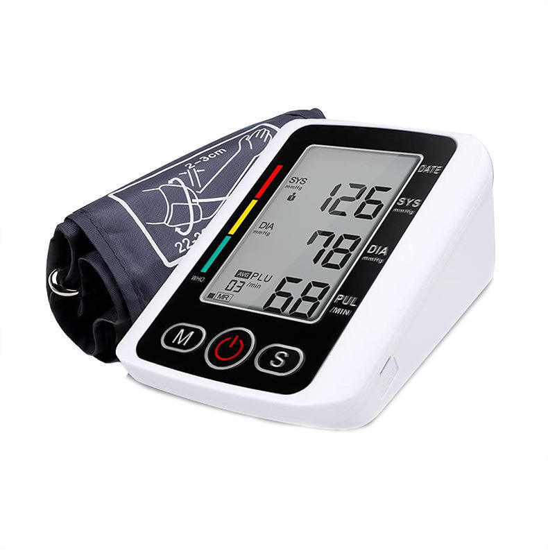 Portable electric digital arm blood pressure monitor