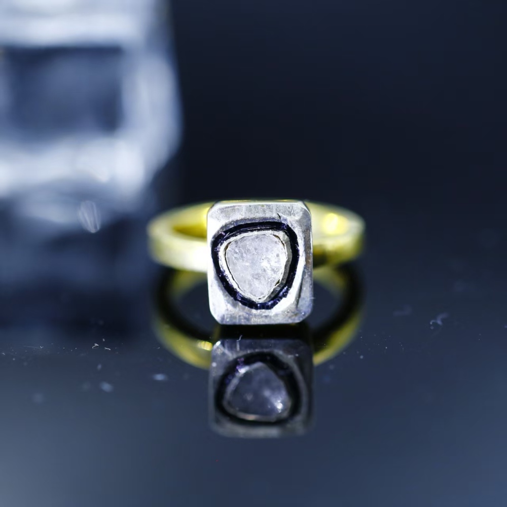 Finished silver-set SL2 grade Botswana ‌ diamond ring (return to Thailand exhibition 2025)