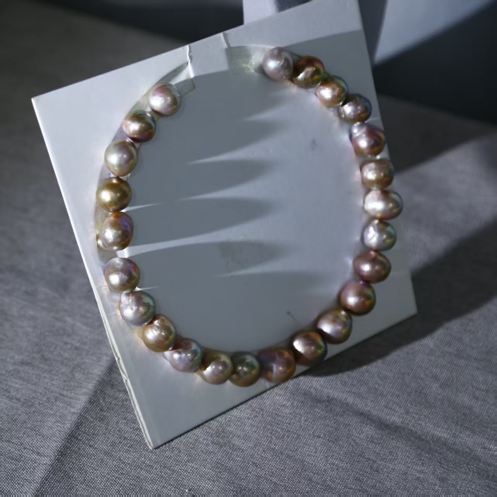 15mm+ extra-large size edison wrinkled skin baroque near round metallic pearl bare beads for necklace/chain
