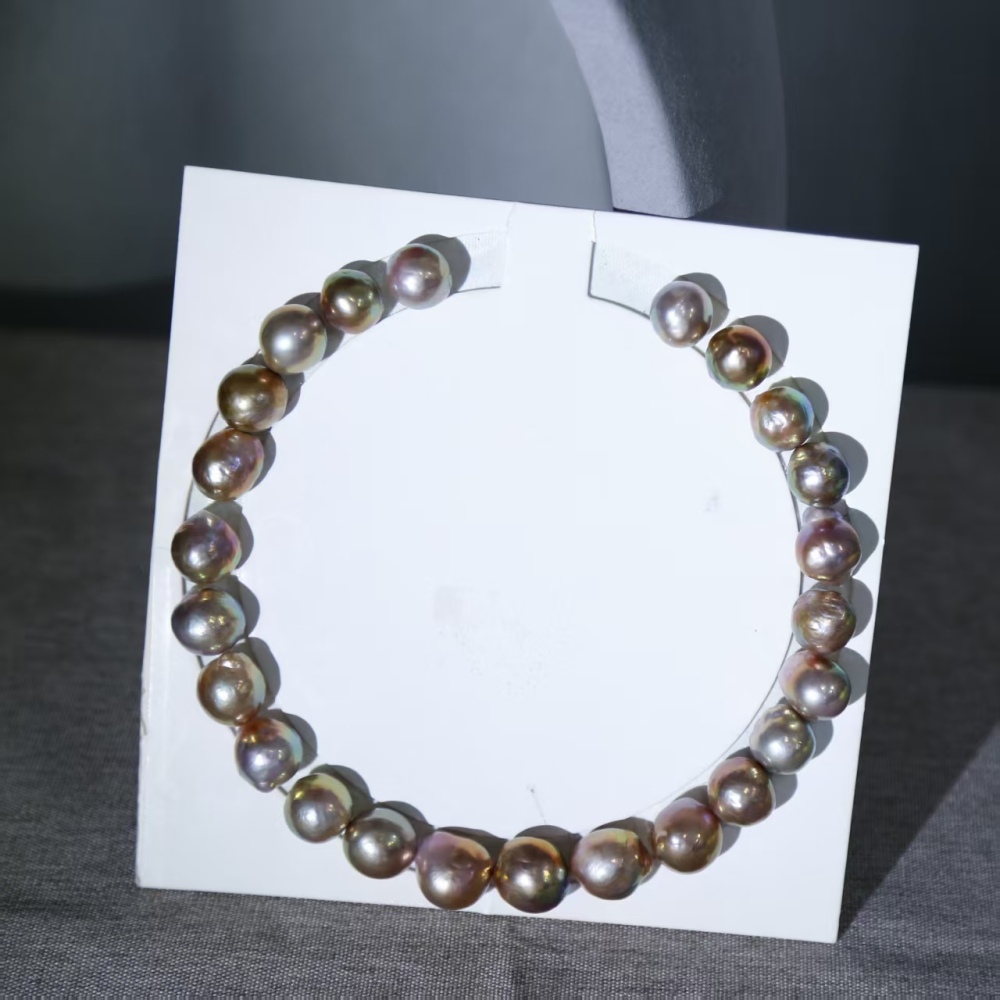 15mm+ extra-large size edison wrinkled skin baroque near round metallic pearl bare beads for necklace/chain