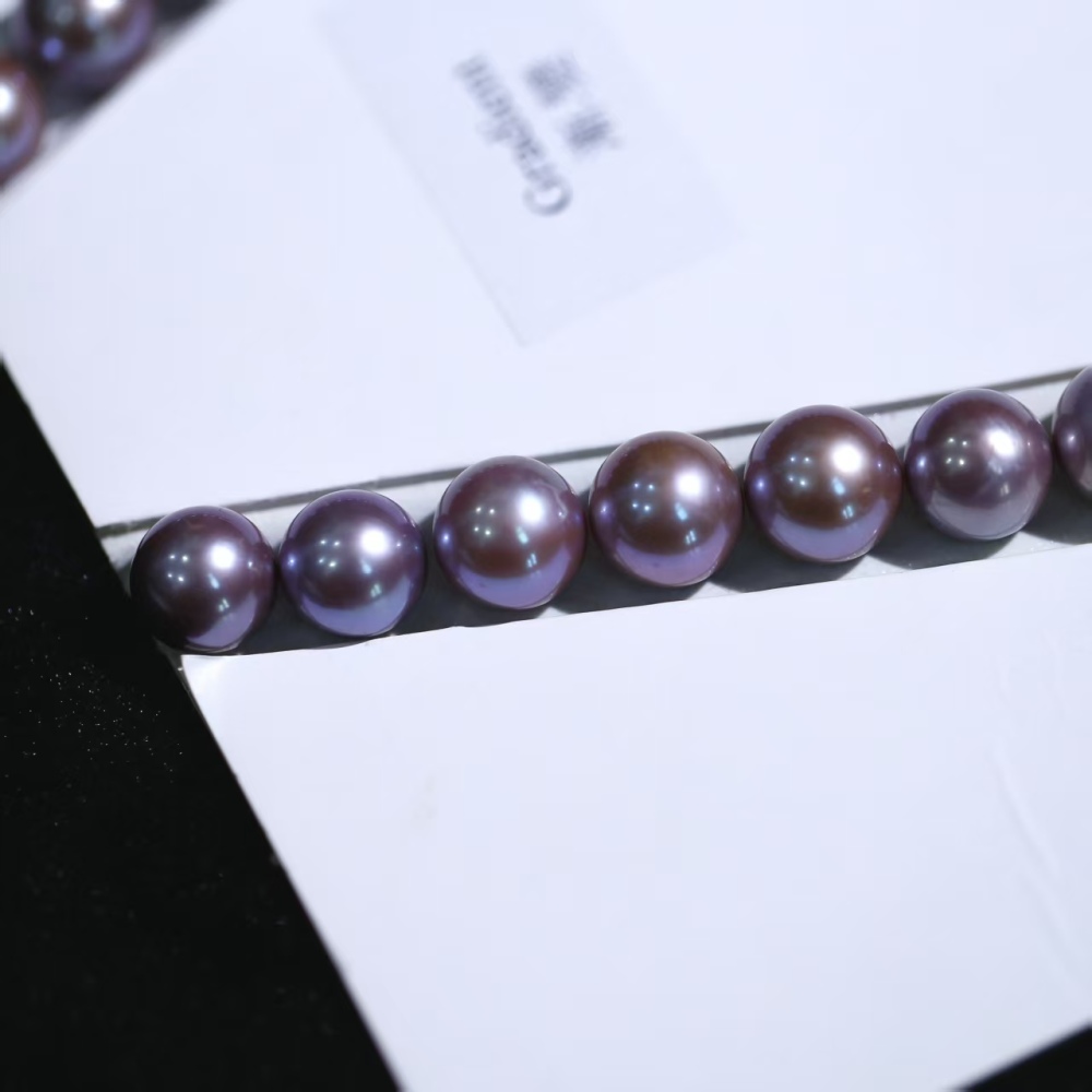12mm Freshwater round gradient Edison pearl beads for necklace/chain