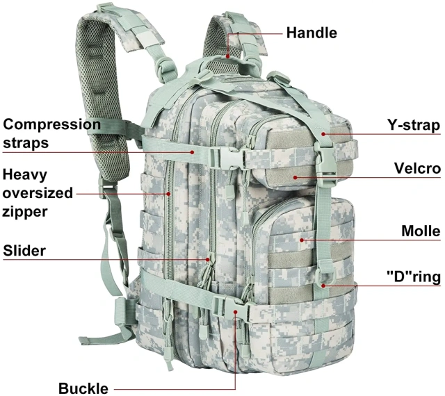 Oleaderbag Small Backpack Practical Assault Backpack Outdoor Insect Proof Bag   Outdoor Tactical Military Backpack Waterproof Survival Backpack Military Training Backpack
